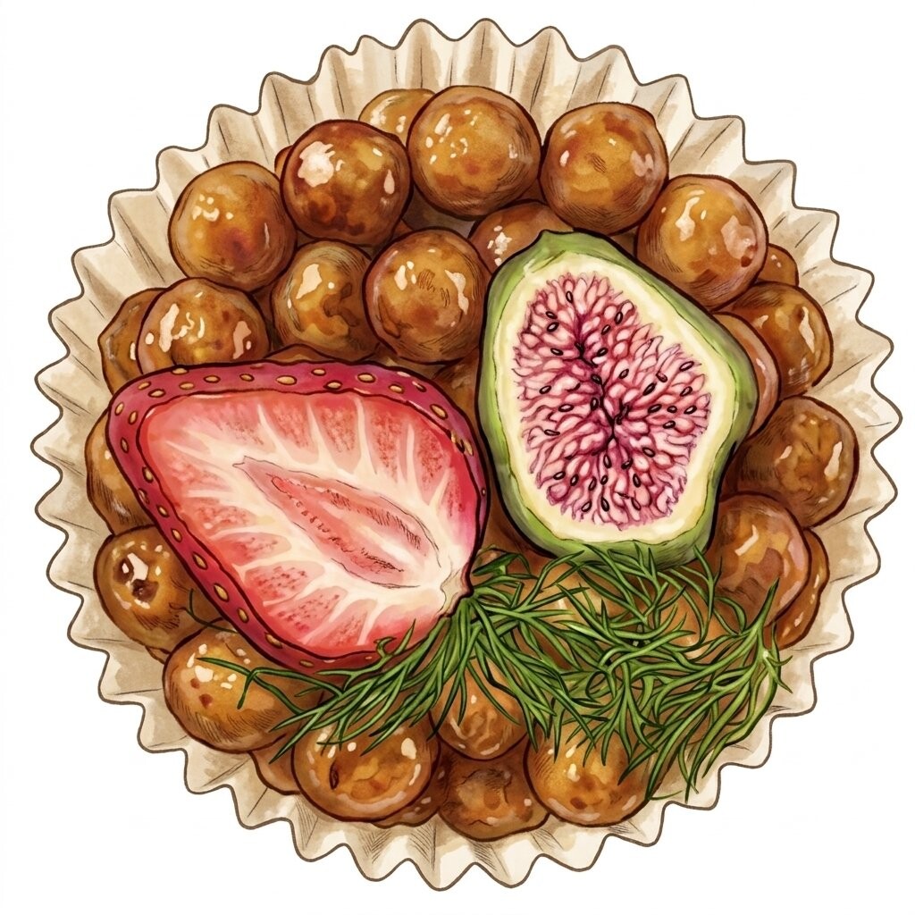 SIEOMNI-GA fig and strawberry Oranda puffed-rice treats