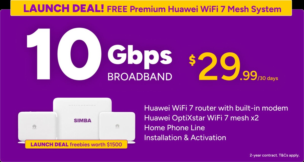SIMBA Premium Huawei WiFi 7 Mesh System launch deal