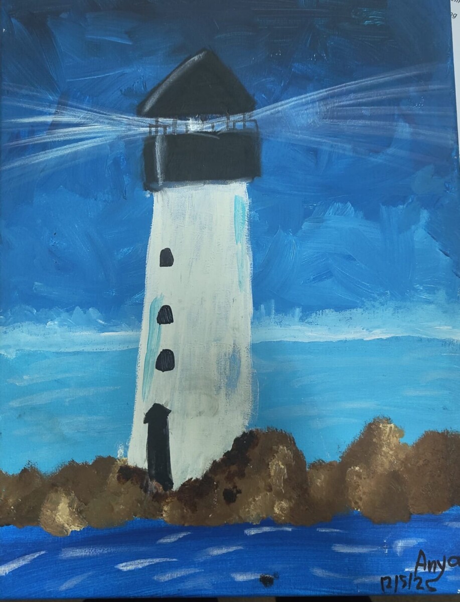 “Guiding Lights”, a lighthouse artwork by DAS student Anya Ksena. Image: SimplyGo
