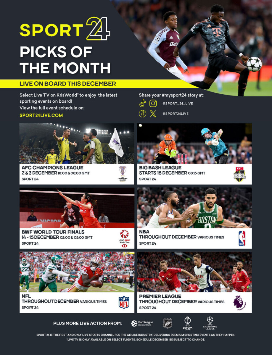 Sport 24 on Singapore Airlines image