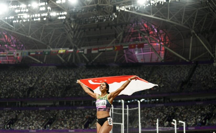 Singapore athletics team in training, preparing for major international competition