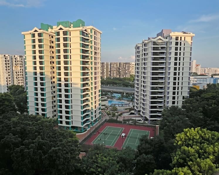 Exterior of private condominium development in Singapore