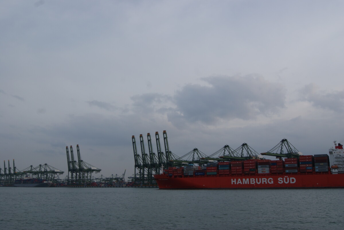 Singapore March 2026 trade data: Pasir Panjang Container Terminal shipping activity.