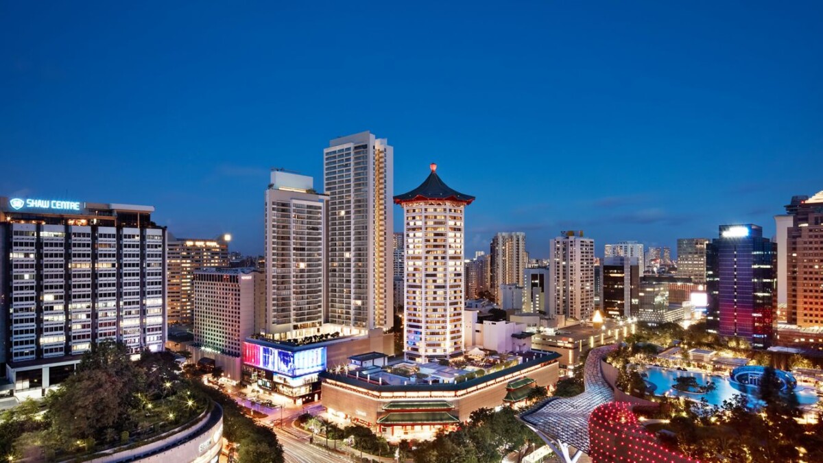 Exterior of Singapore Marriott Tang Plaza Hotel on Orchard Road