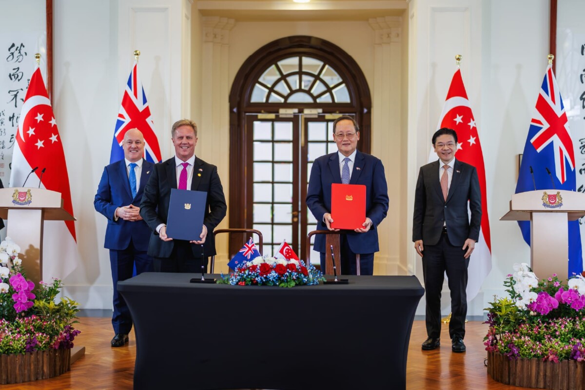Singapore-New Zealand essential supplies pact signing ceremony