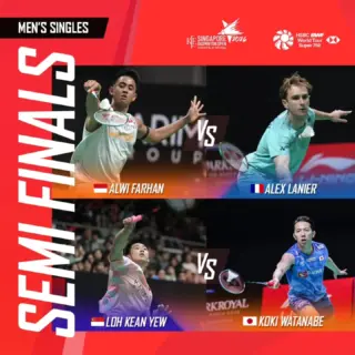 Loh Kean Yew Singapore Open 2026 semifinal KFF Super 750 semifinalists