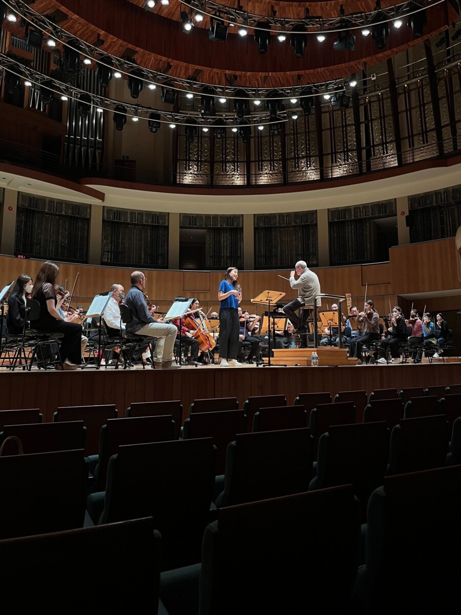 Singapore Symphony Orchestra musicians in rehearsal