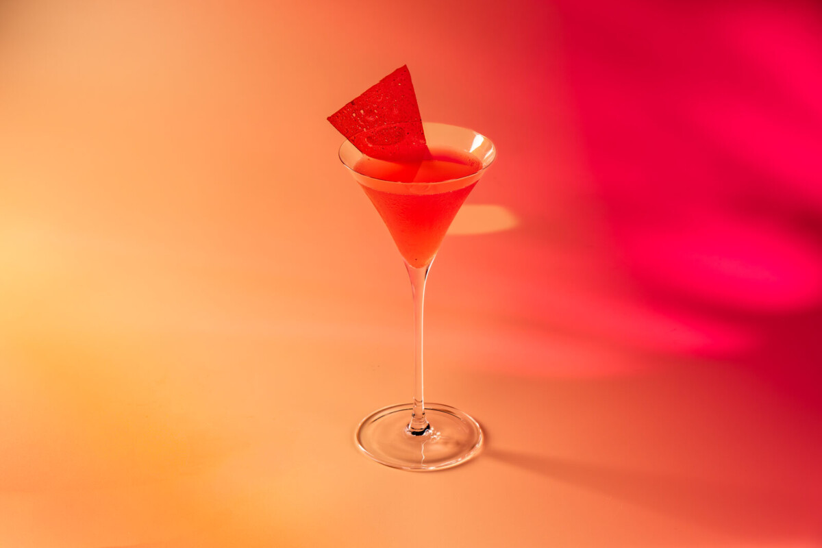 SKAI Bar Strawberry Bramble Fire cocktail from SOLLA SYSTEM