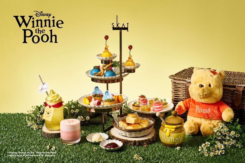 SKAI Winnie the Pooh High Tea food spread at Swissôtel The Stamford