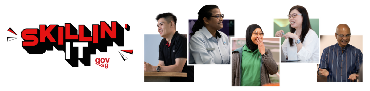 Government banner for the jobs and upskilling hub covering SkillsFuture 2026 support