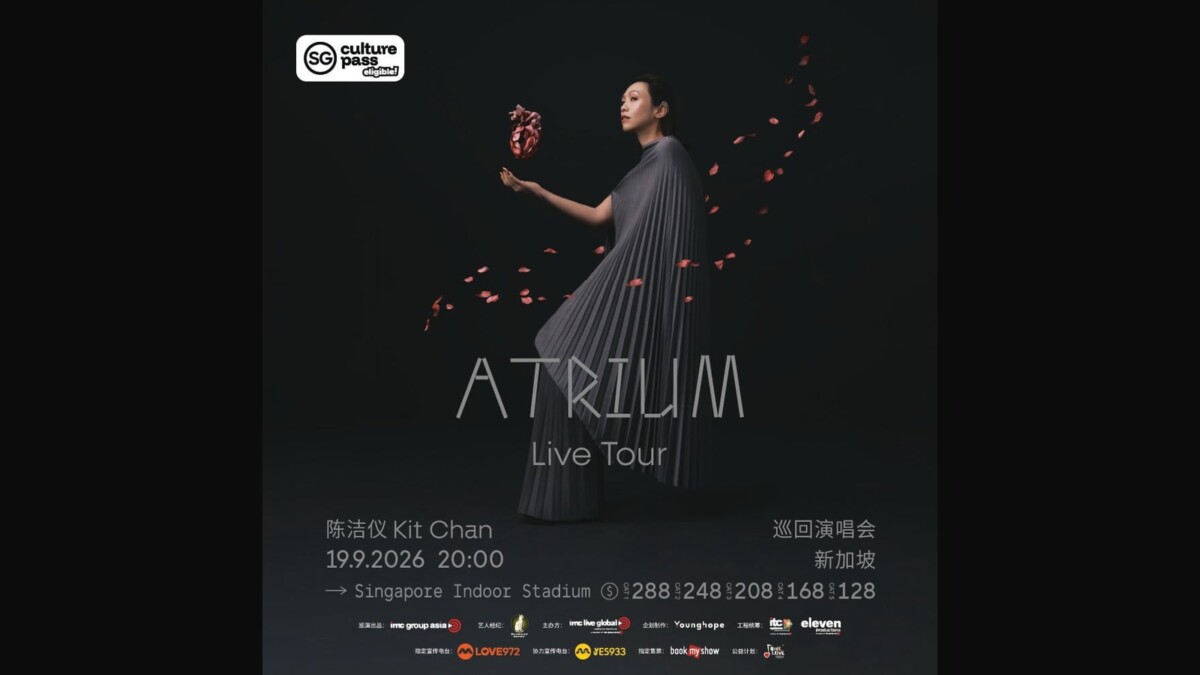 Kit Chan Atrium Live Tour Singapore Indoor Stadium 19 September 2026 official poster