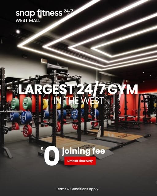 Snap Fitness West Mall gym equipment floor