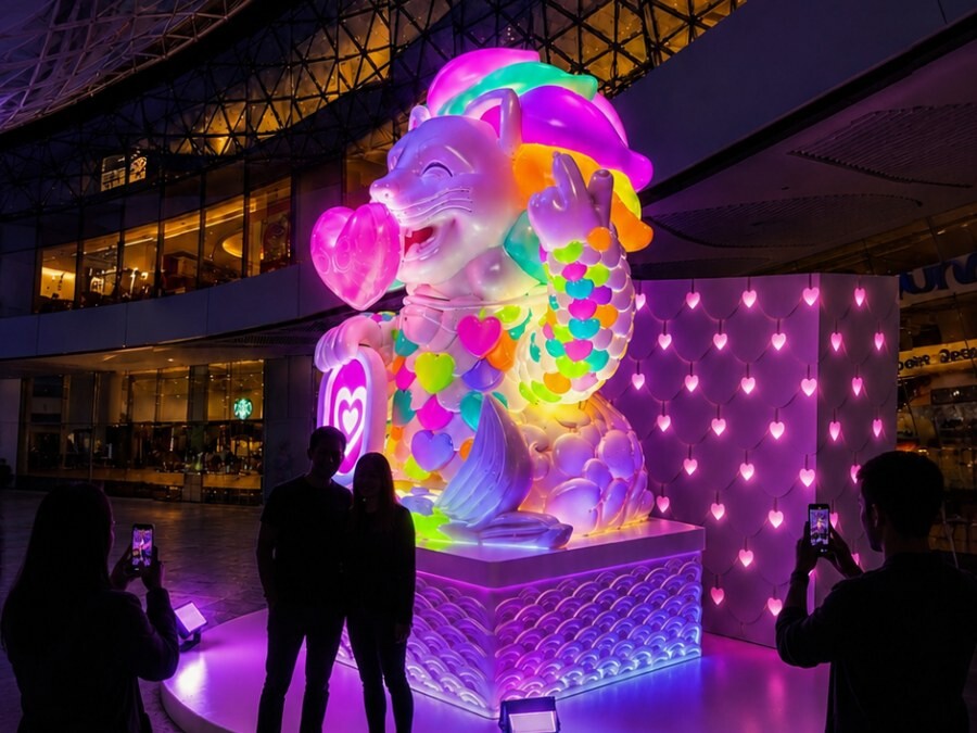 Glowing art installation at Singapore Night Festival 2026