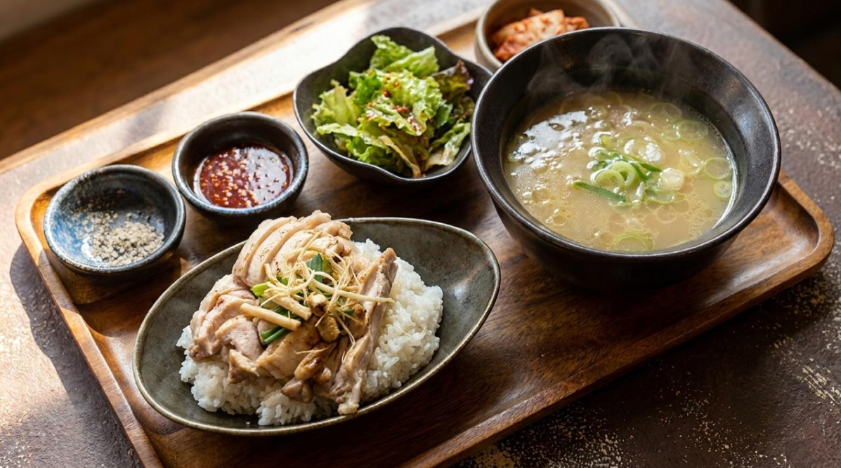Song Gye Ok Dakgomtang Korean chicken bone broth soup
