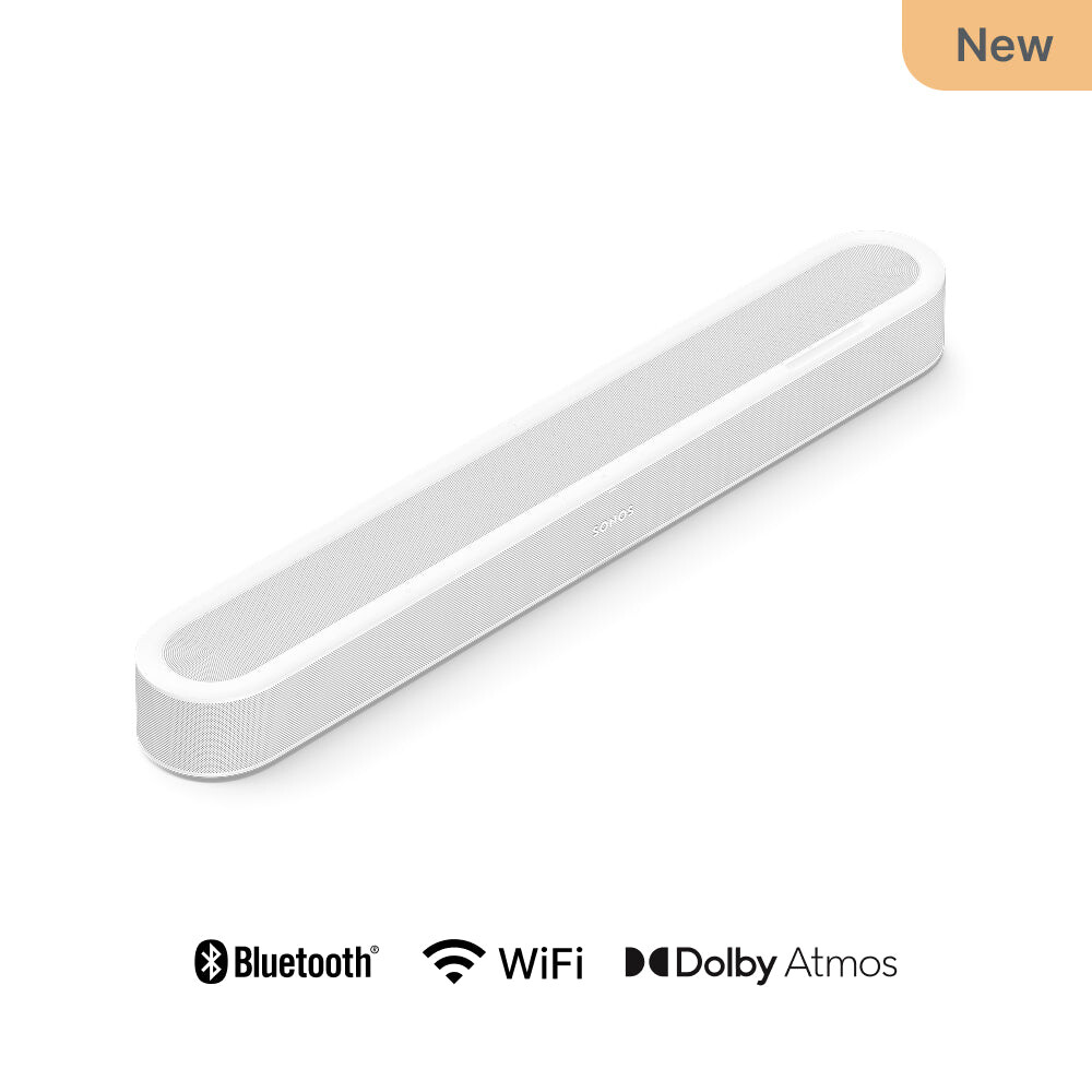 Sonos Beam Ultra soundbar in White, official product image from TC Acoustic Singapore