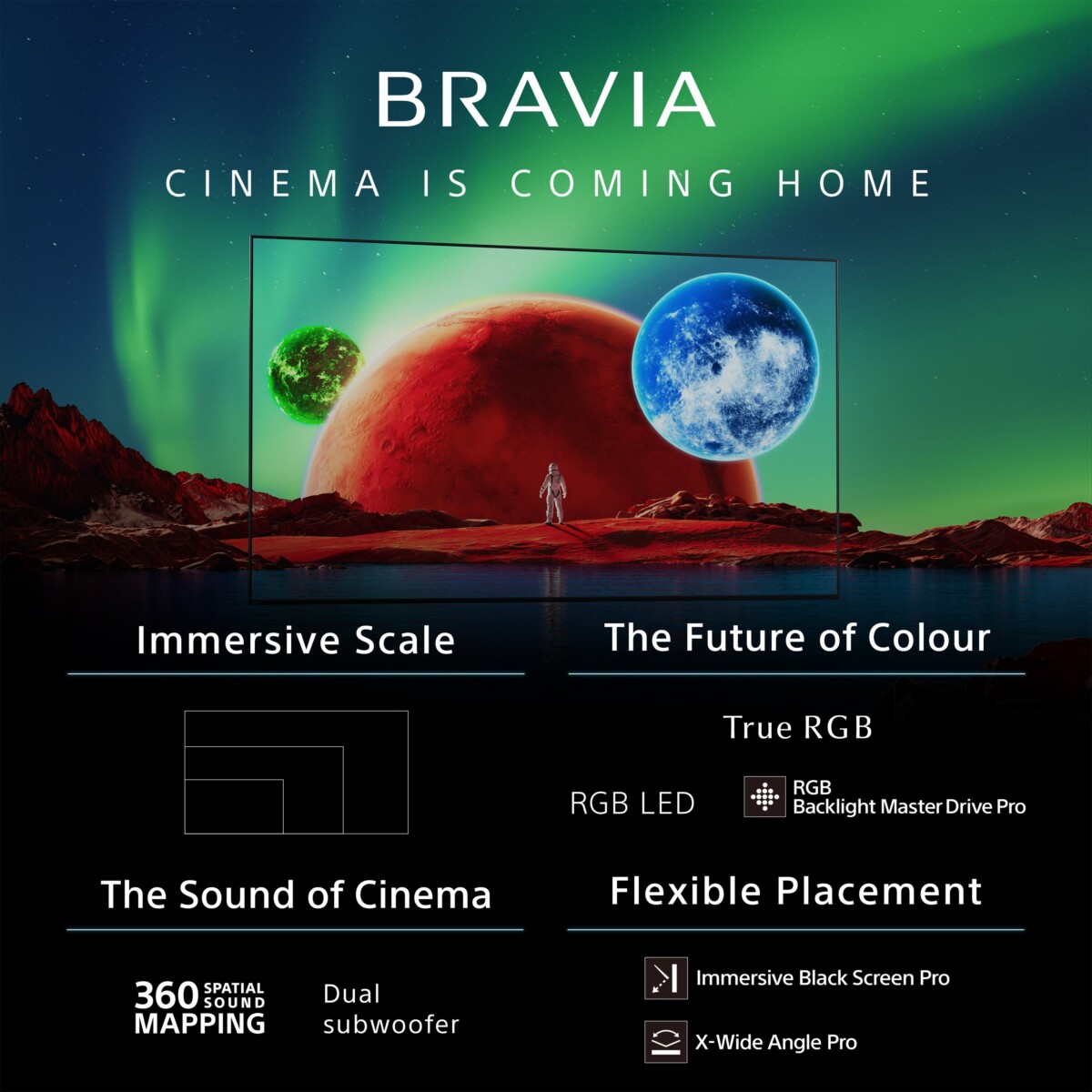 Sony BRAVIA Cinema Is Coming Home 2026 - True RGB, RGB LED, RGB Backlight Master Drive Pro