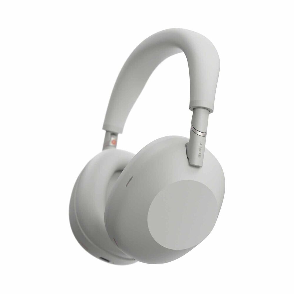Sony WH-1000XM6 wireless noise cancelling headphones in silver, product shot