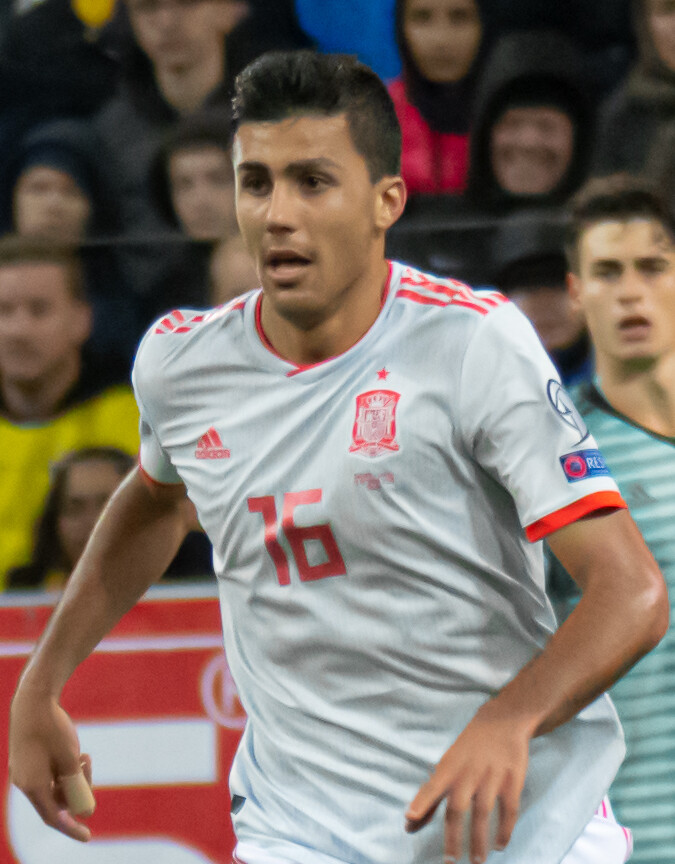 Rodri playing for Spain before the World Cup 2026