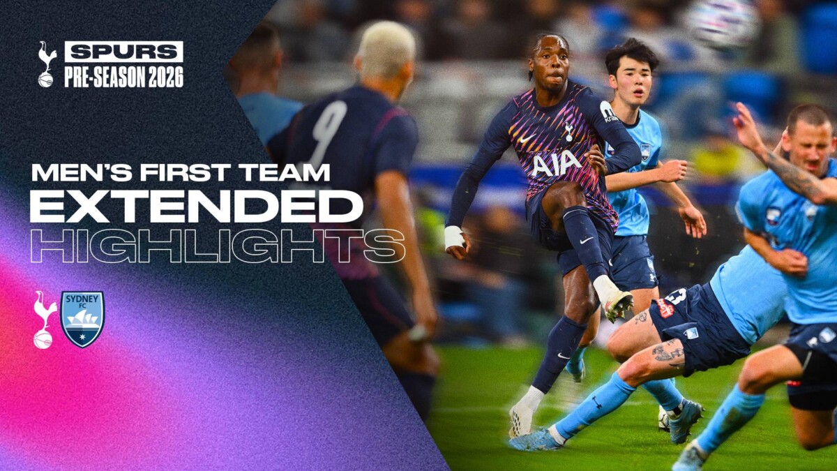 Tottenham Hotspur in action during their pre-season tour match against Sydney FC in Australia