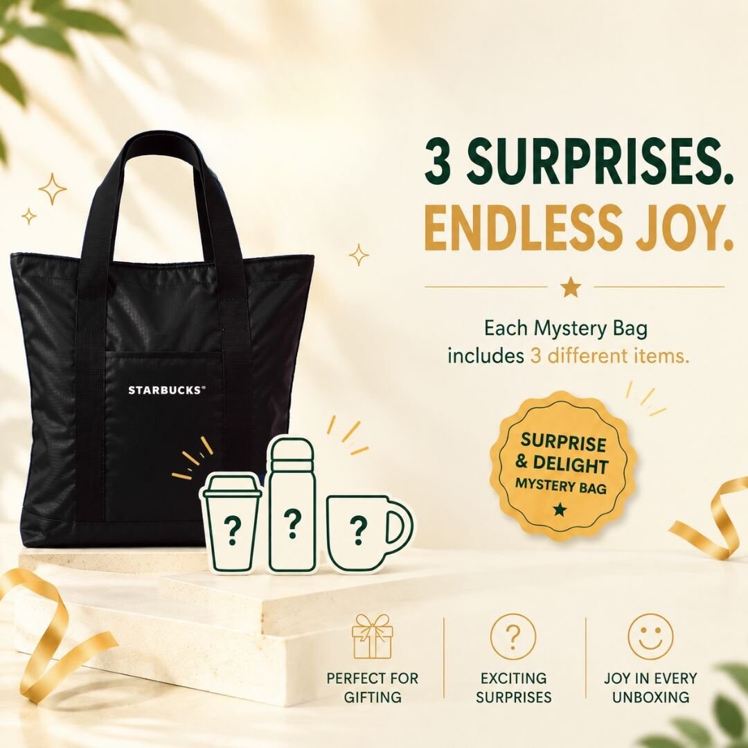 Starbucks Singapore Mystery Bag with drinkware