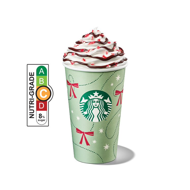 Starbucks Peppermint Mocha in a green Christmas cup