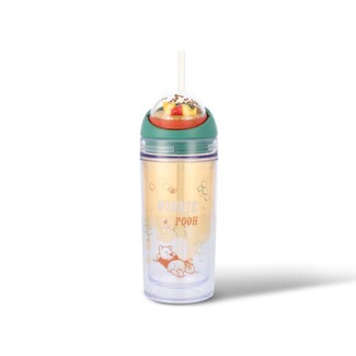 Starbucks Winnie the Pooh cold cup with straw