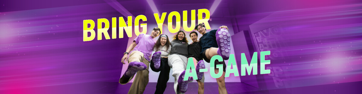 Group wearing SuperPark grip socks for Super KnockOut active play