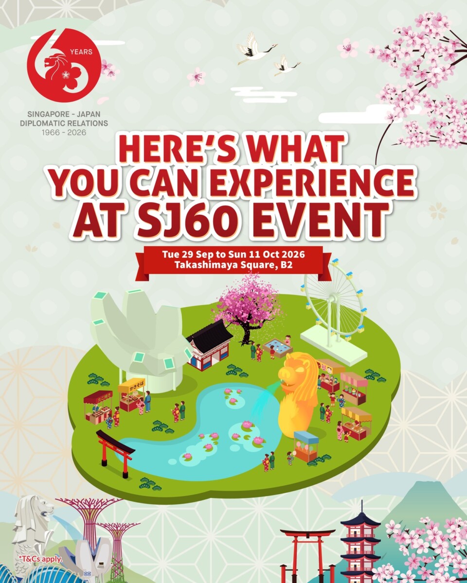 Takashimaya SJ60 event key visual for 29 September to 11 October 2026 at Takashimaya Square B2