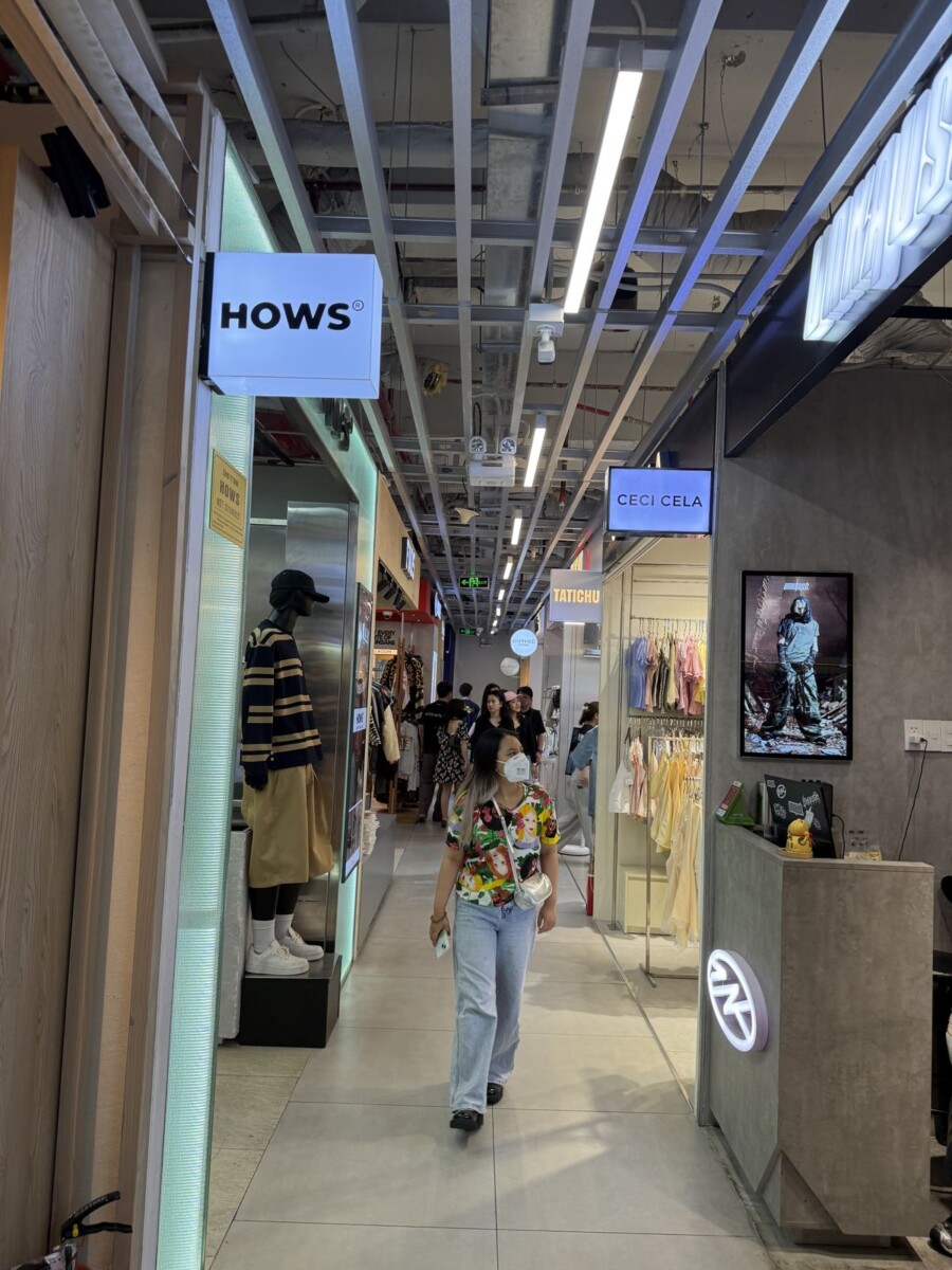 Polished individual brand units like HOWS, CECI CELA and TATICHU deeper in The New Playground Saigon