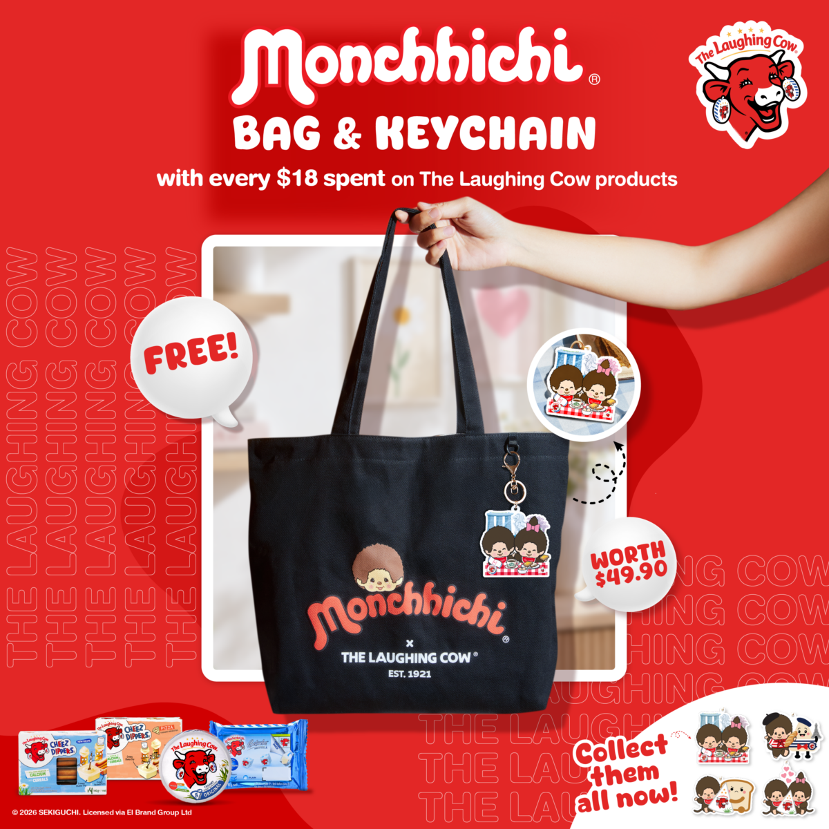 The Laughing Cow x Monchhichi limited-edition collectible campaign Singapore 2026