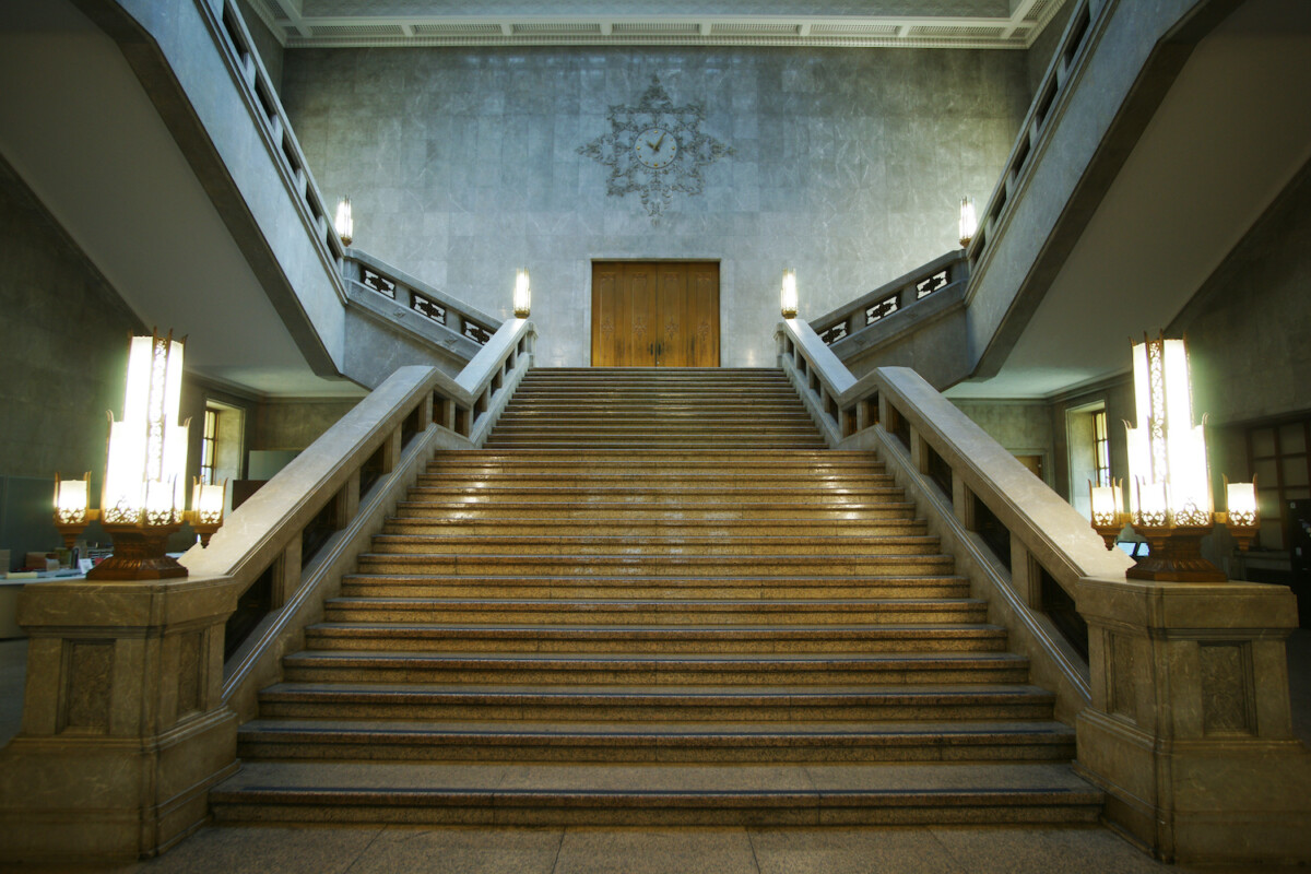 Tokyo National Museum Honkan entrance hall staircase