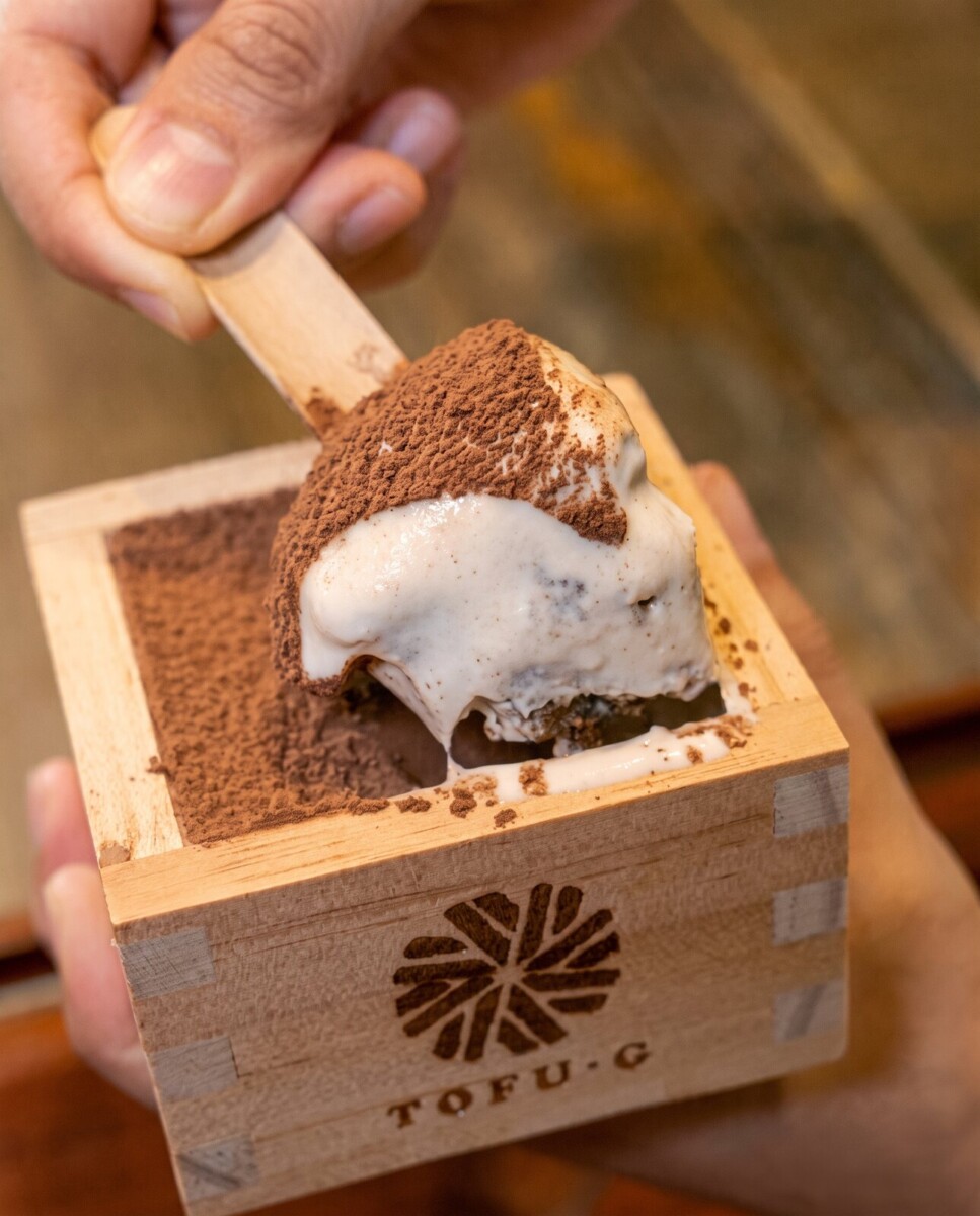 TOFU G Tofu Tiramisu on a silky tofu base. Image: TOFU G