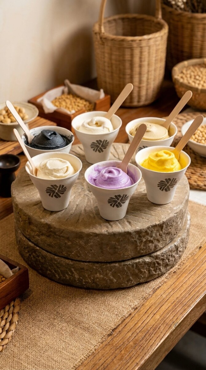 TOFU G six gelato flavours menu lineup vegan Korean