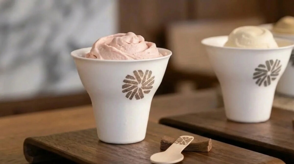 TOFU G Pomegranate Tofu Gelato cup with vegan original Singapore