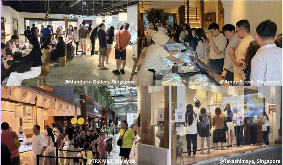 TOFU G queues at Mandarin Gallery Amoy Street Takashimaya TRX Mall outlets