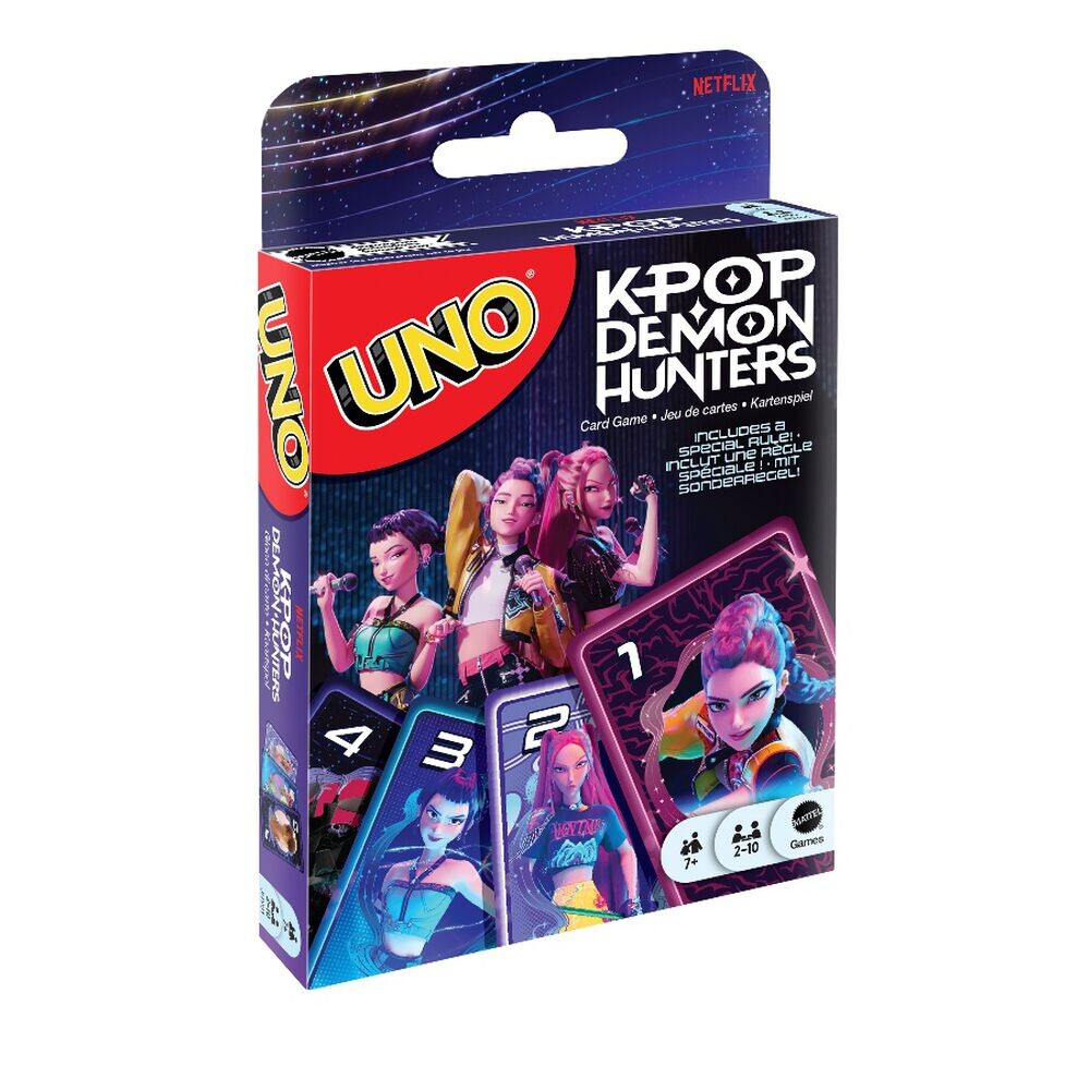 UNO Kpop Demon Hunters card game box from the Toys"R"Us haze promotion