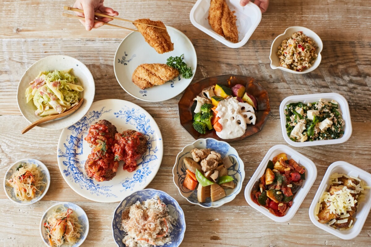 Tsuklio family-style Japanese home-cooked meal spread