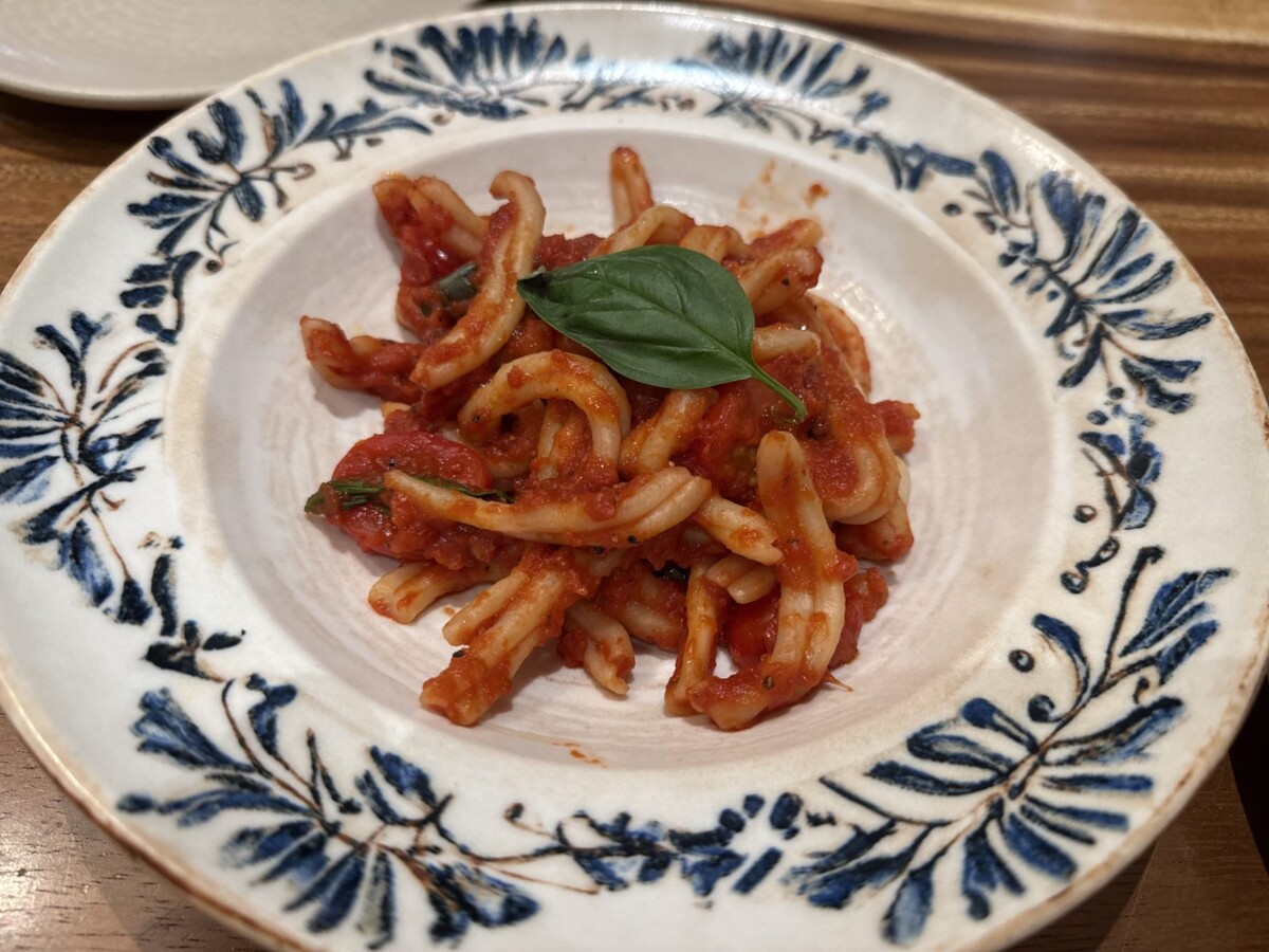 Pomodoro e Basilico strozzapreti pasta at Tutto by Da Paolo Jewel Changi
