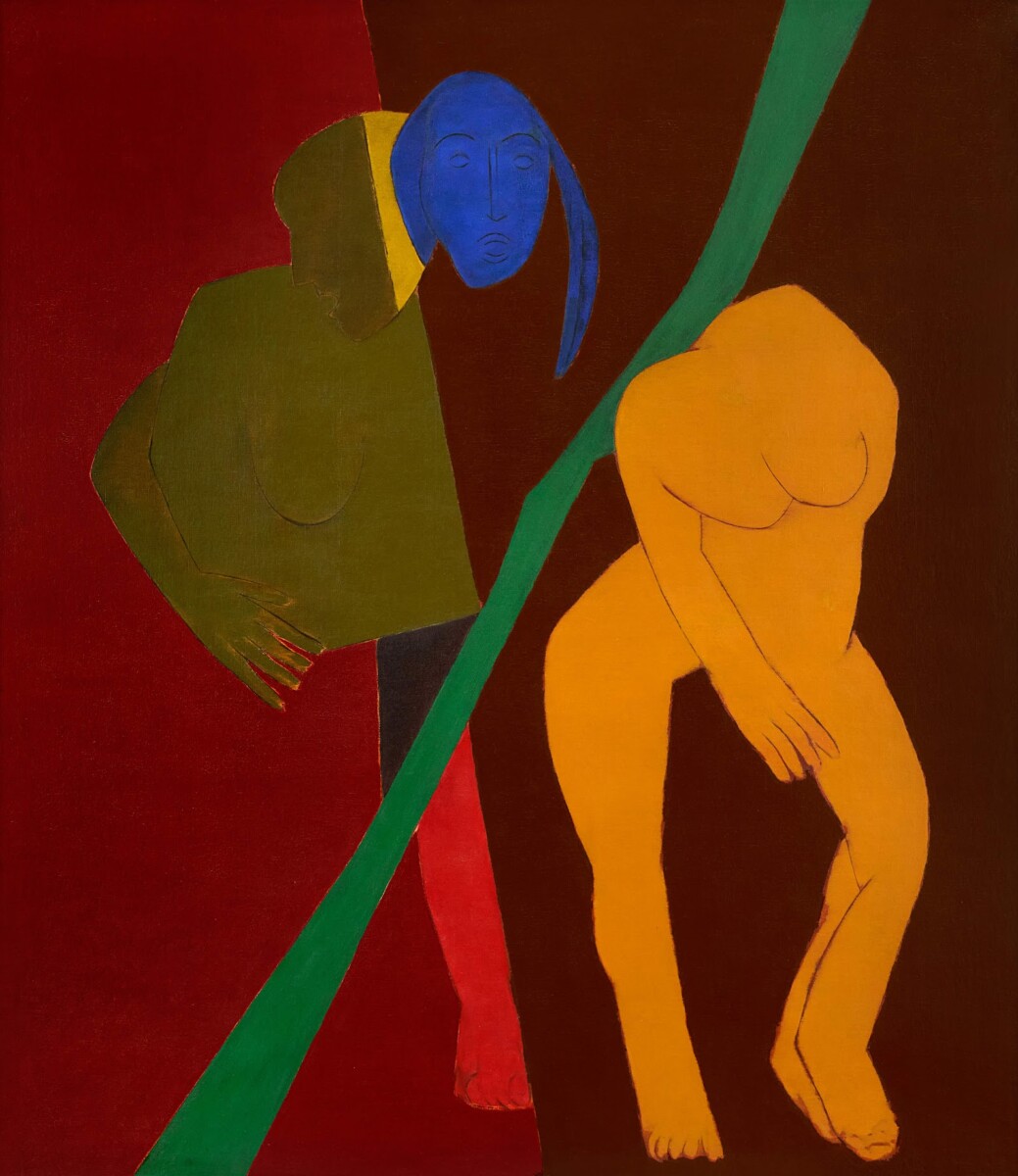 Tyeb Mehta painting Diagonal offered by AstaGuru Singapore