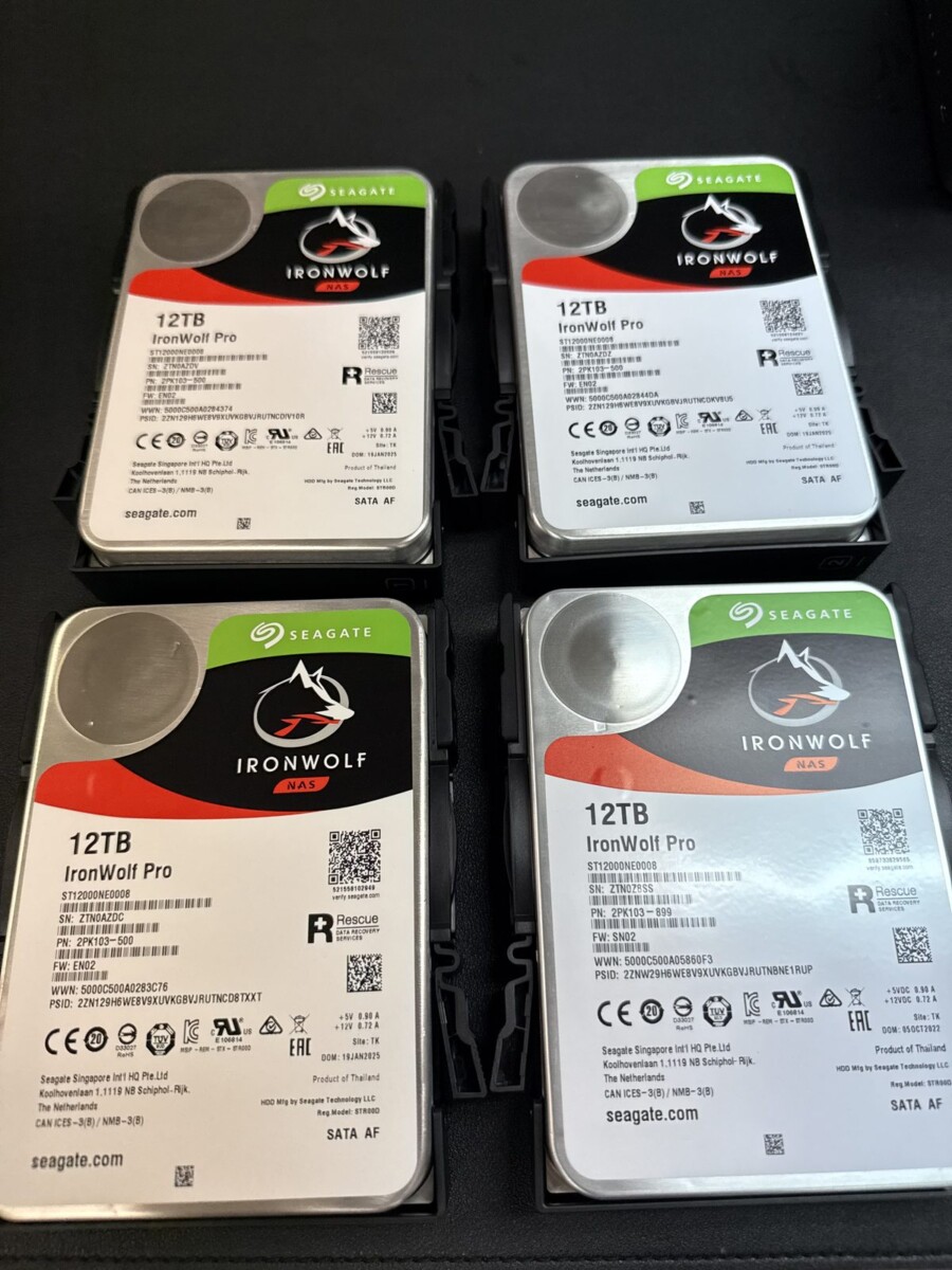UGREEN NASync DH4300 Plus with four Seagate IronWolf Pro 12TB drives