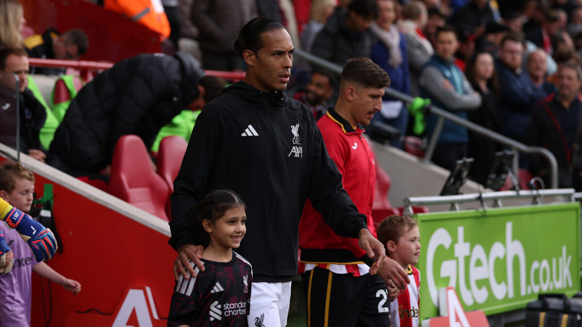 Virgil van Dijk marks his 200th match as Liverpool captain at Brentford on 17 October 2026