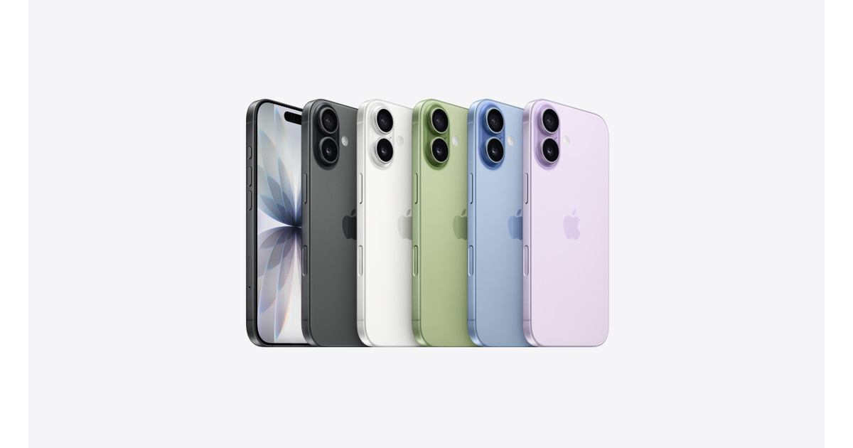 iPhone 17 colour finishes from the Apple Singapore store gallery