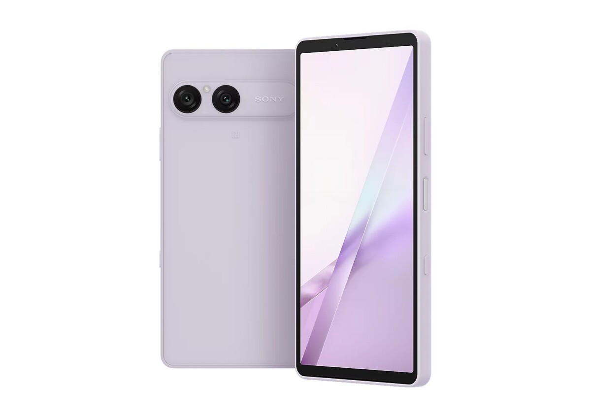 Sony Xperia 10 VIII in Misty Lilac with its translucent rear panel and dual cameras