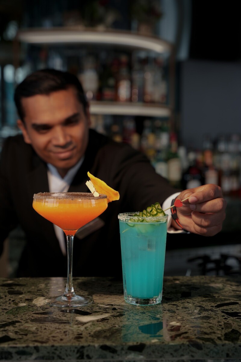 Verandah F1 cocktails Papaya Reign and Silver Protocol