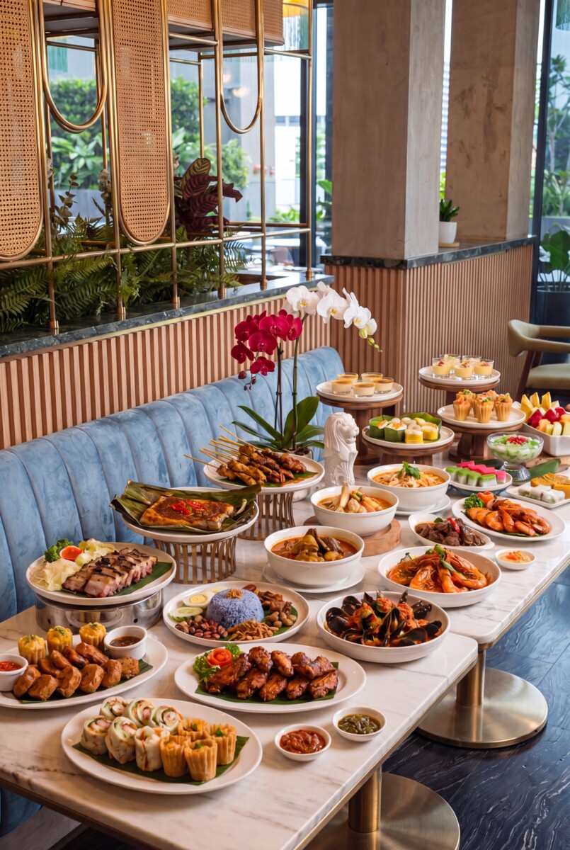 SG61 Taste of Singapore Heritage Brunch Buffet spread at Verandah Rooftop Rotisserie