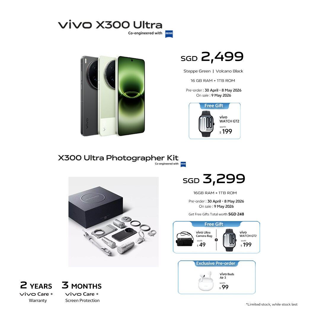 vivo X300 Ultra Singapore pricing and bundles