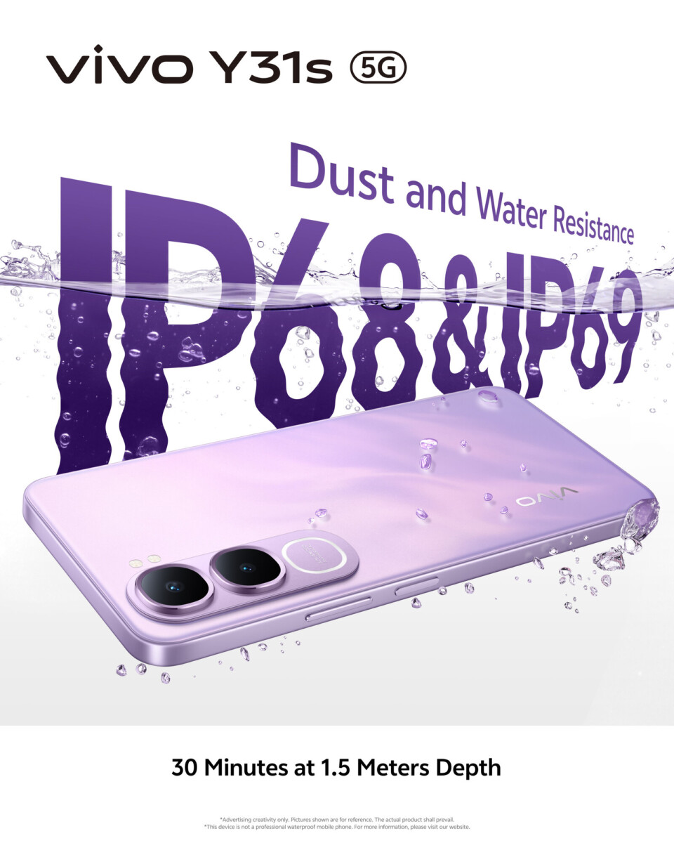 vivo Y31s 5G IP69 dust and water resistance