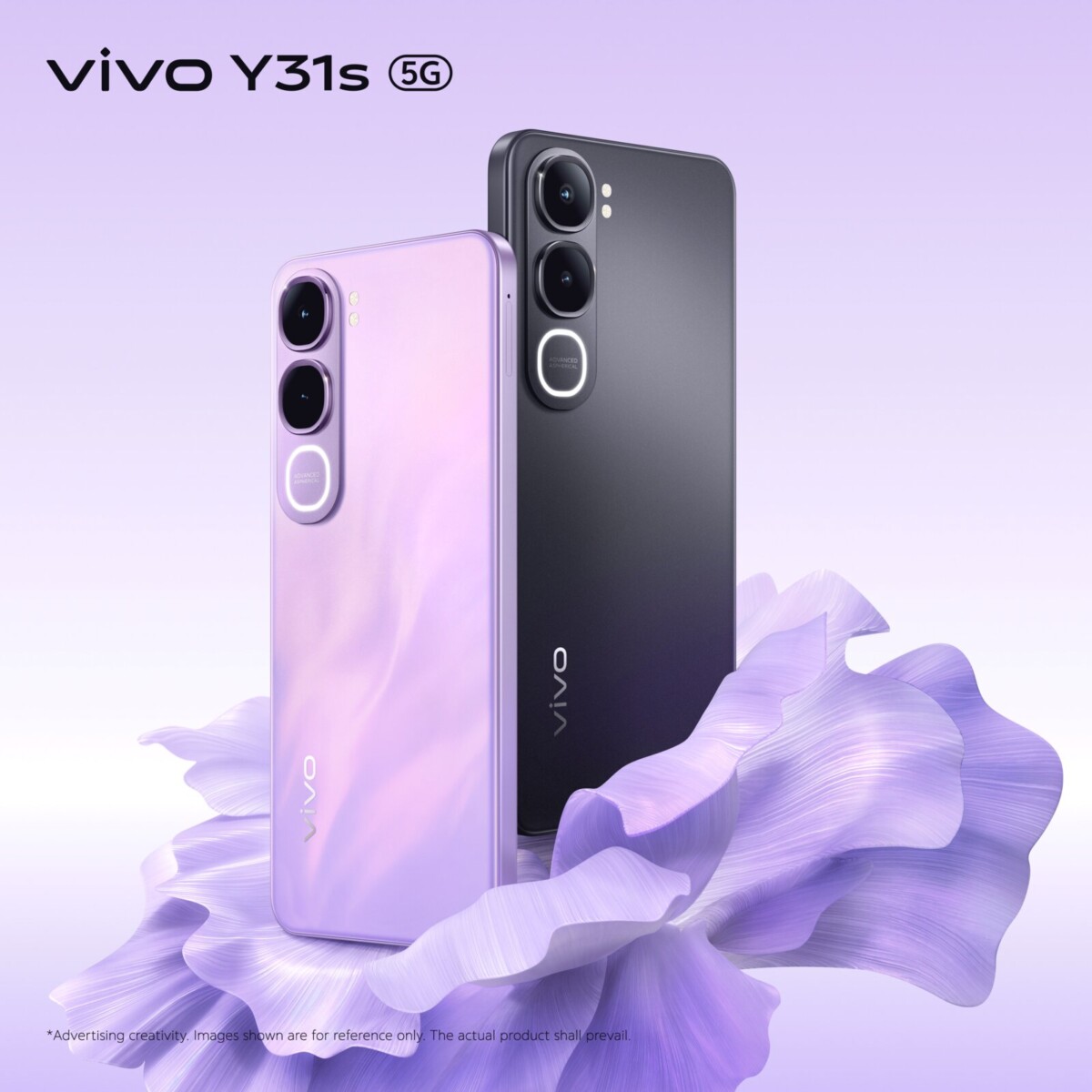 vivo Y31s 5G in Midnight KL Purple and Glowing Black