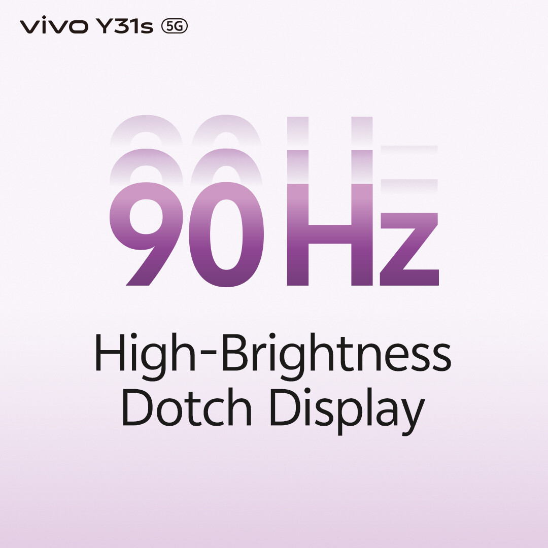 vivo Y31s 5G 90Hz High-Brightness Dotch Display