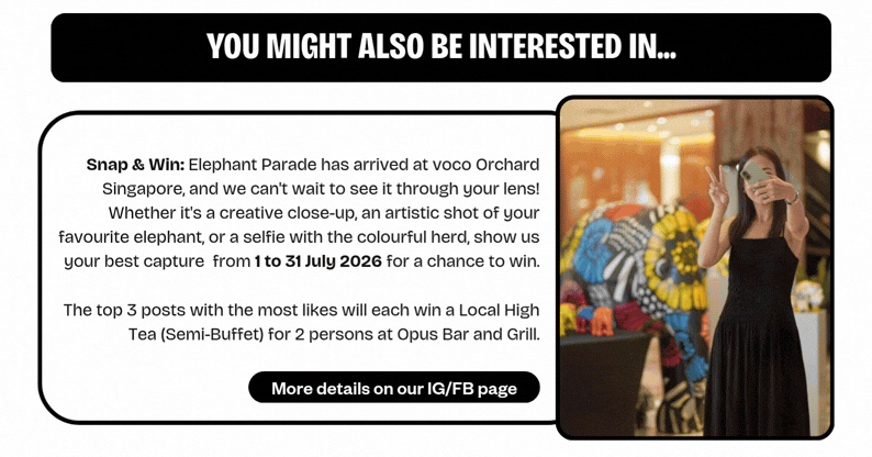 Opus Bar and Grill SG61 dining deal at voco Orchard Singapore